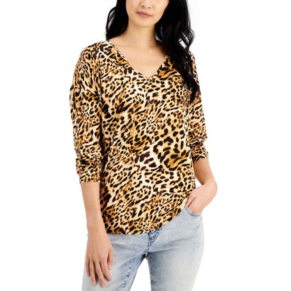 INC International Concepts Womens Cheetah Print Tunic